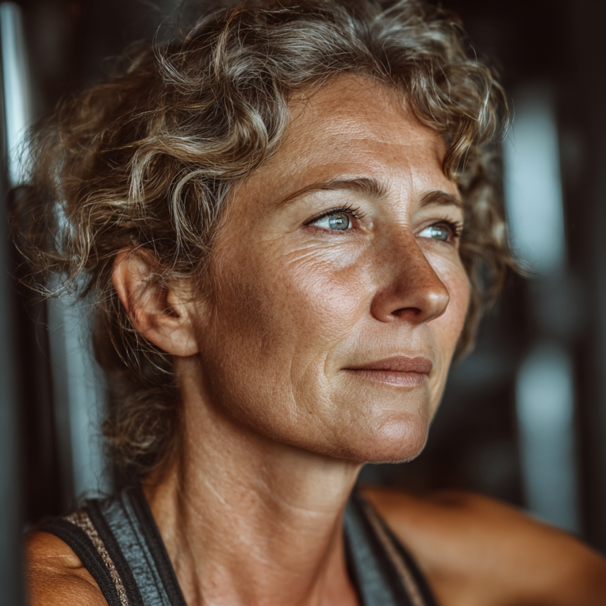 Instructor ajutând o femeie în vârstă cu exerciții de stretching